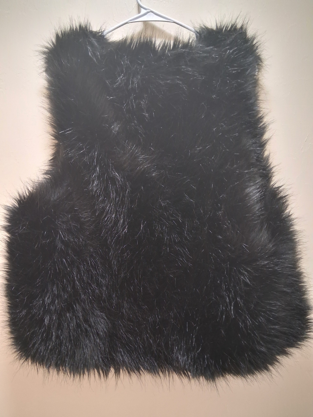 Black Faux Fur Vest